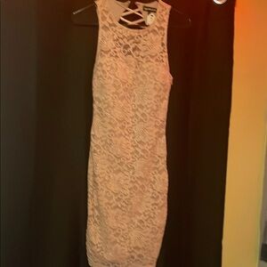 Elegant Pink Lace Dress